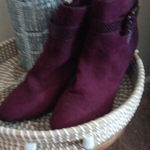 Burgundy Ankle Boots